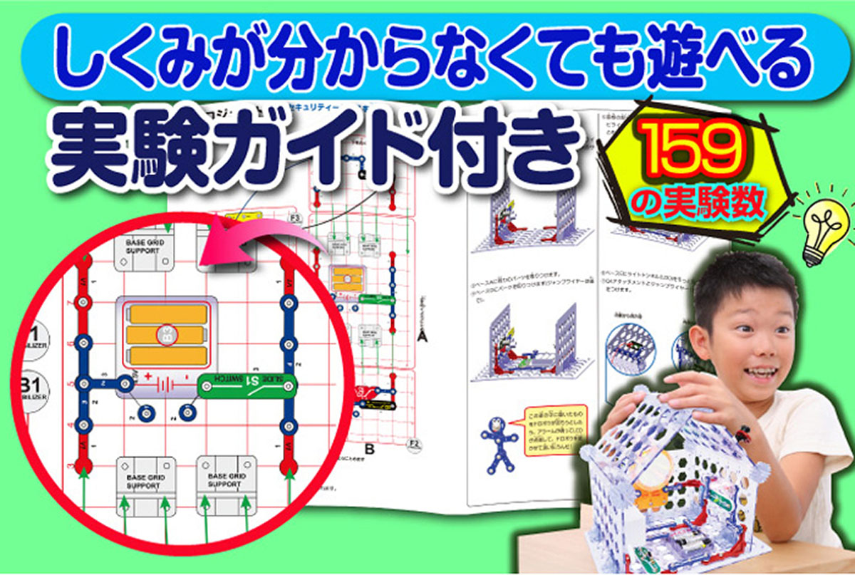 日本語ガイドで159通りの実験が楽しめる