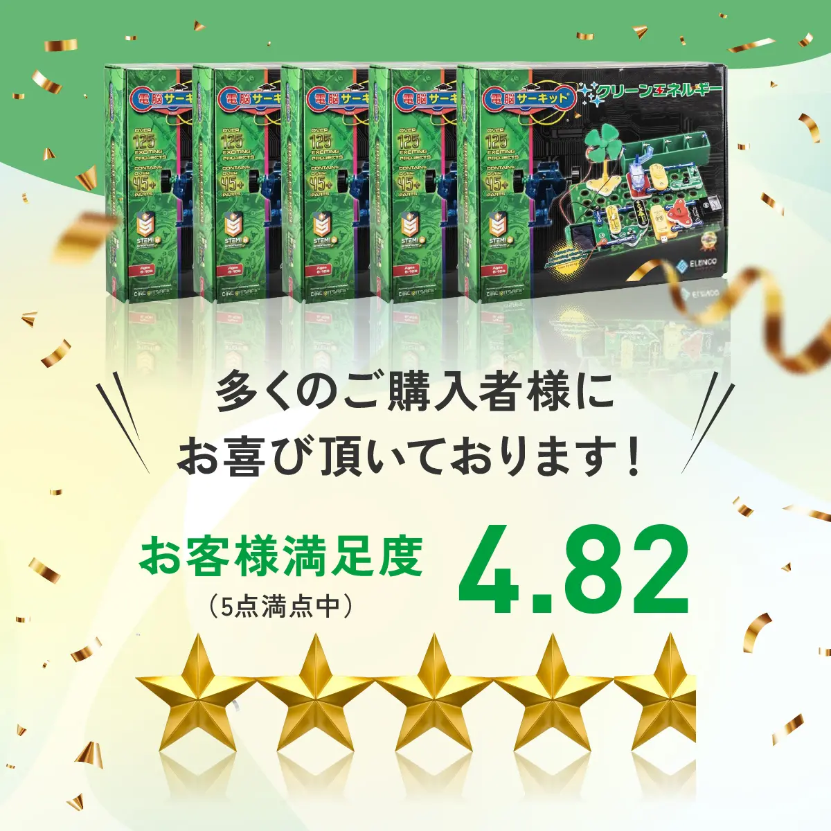 お客様満足度は4.82以上