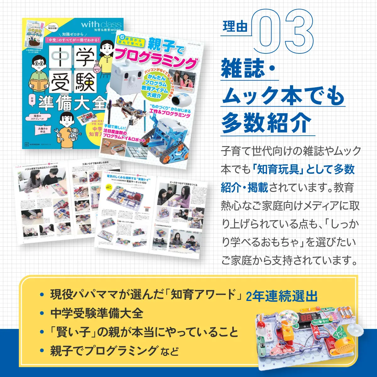 雑誌やムック本など多数紹介