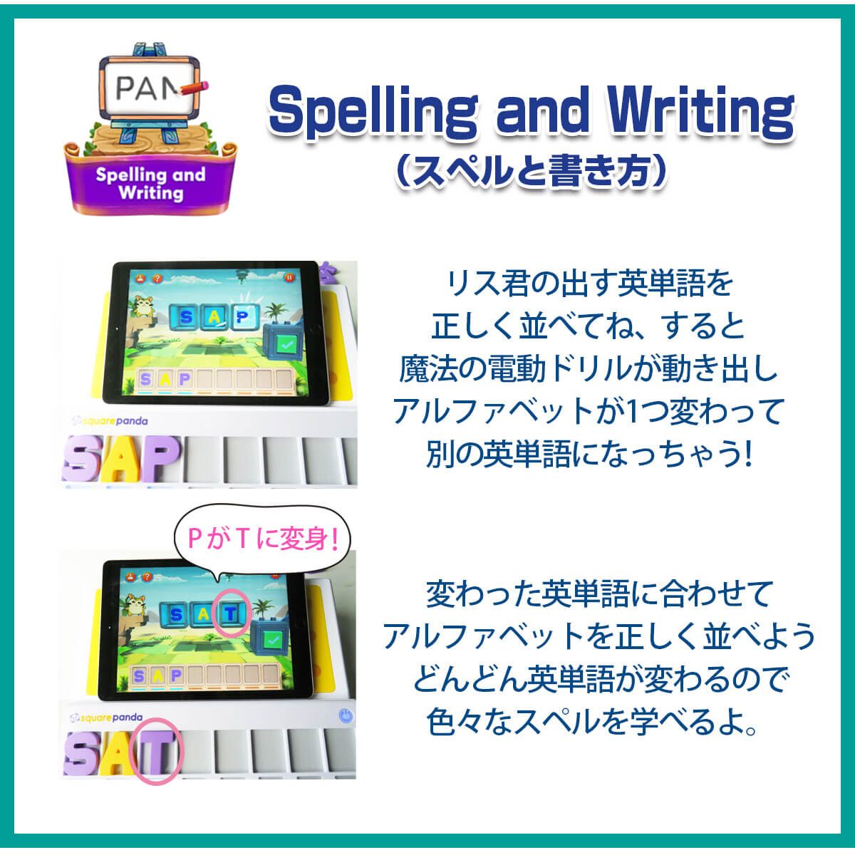 英脳フォニックス™アプリ Spelling and Writing